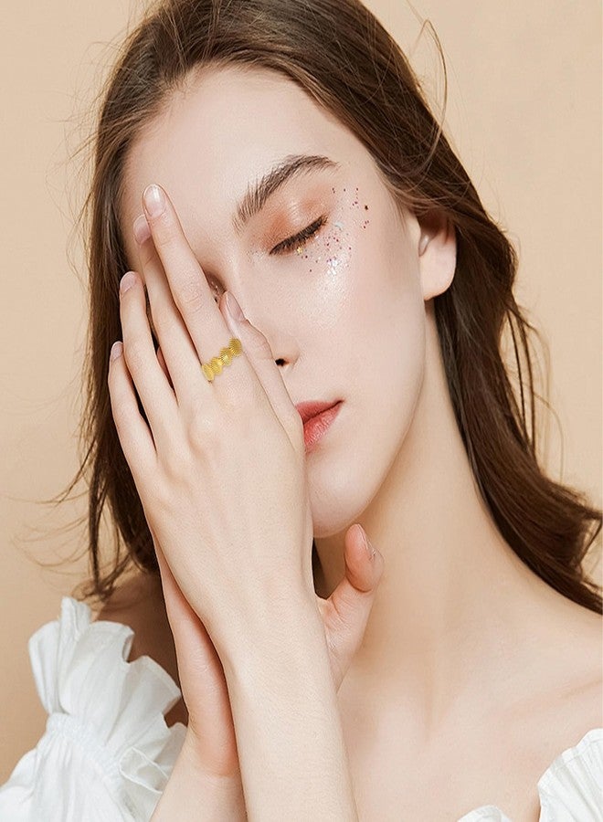 Jansun 6 PCS Gold Seashell Rings for Women 18k Gold Plated Seashell Ginkgo Starfish Surf Stackable Dainty Rings, Beachy Summer Jewelry Gift - Image 4